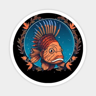 Lionfish in Ornament, Love Fishes Magnet
